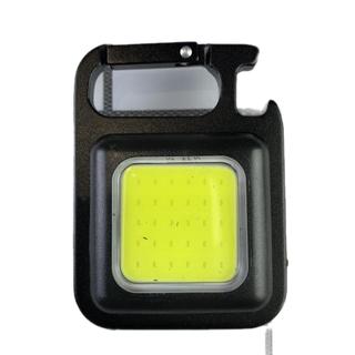  Đèn pin led mini siêu sáng sạc pin được sáng lâu 2 tiếng màu đen có nam châm hít kèm móc treo khóa tiện lợi 