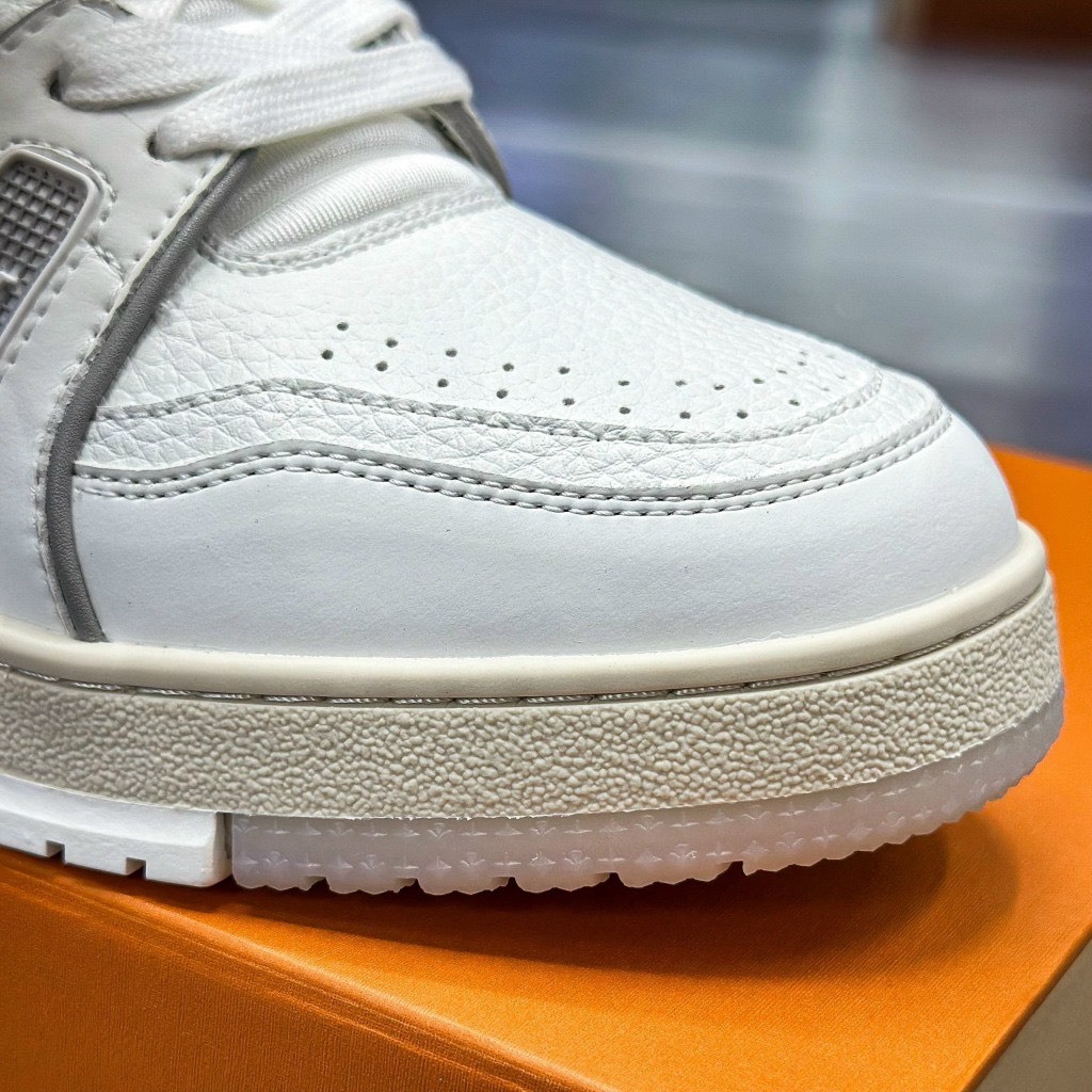 Siêu Phẩm Giày Thể Thao Sneaker L/v Trai.ner #54 Signa.ture White Cao Cấp Ảnh Thật. GIÀY LV TRẮNG XÁM BẢN CAO CẤP