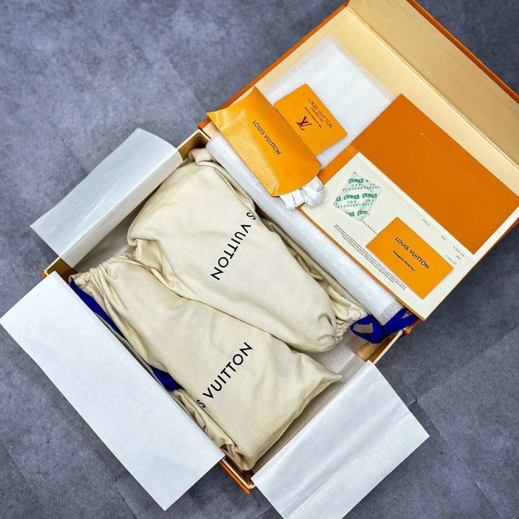 Siêu Phẩm Giày Thể Thao Sneaker L/v Trai.ner #54 Signa.ture White Cao Cấp Ảnh Thật. GIÀY LV TRẮNG XÁM BẢN CAO CẤP