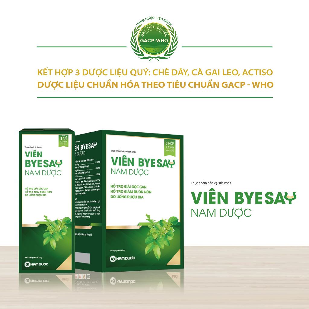 [Combo 3 hộp] Viên giải rượu Nam Dược 5 vỉ x 6 viên giảm say rượu bia, giảm triệu chứng, tăng cường chức năng giải độc