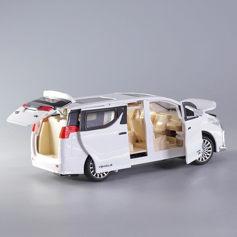 Xe mô hình Alphard có đèn ,âm thanh, mở 6 cửa, tỉ lệ 1:24