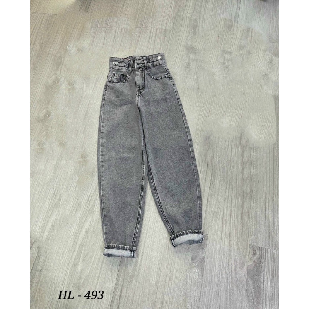 Quần Baggy Nữ Đai Quần Siêu Xinh - Quần Jean Lưng Cao Phong Cách Thoải Mái Kiểu Dáng Basic