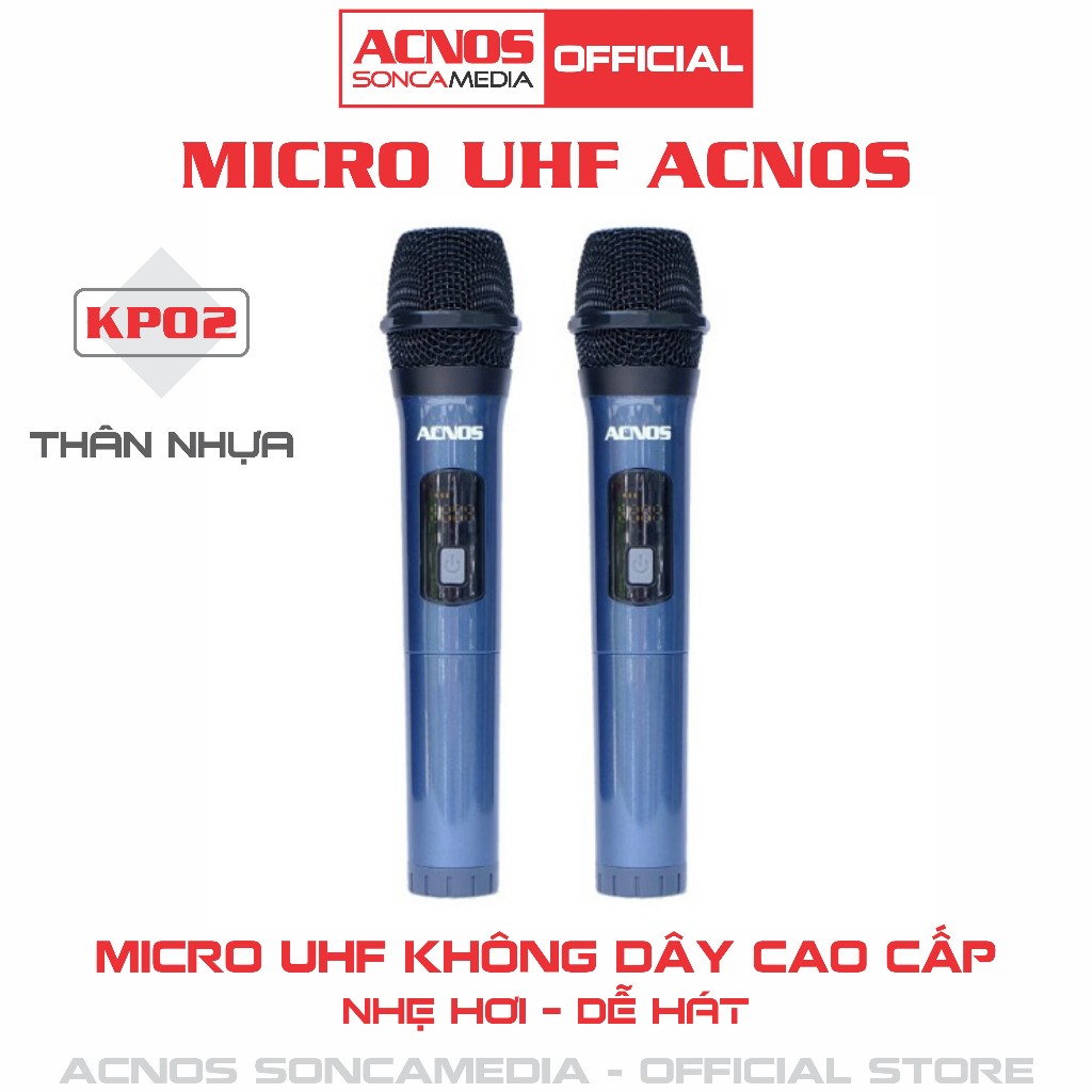 Micro không dây UHF ACNOS KP02 cao cấp - Bảo hành 6 tháng