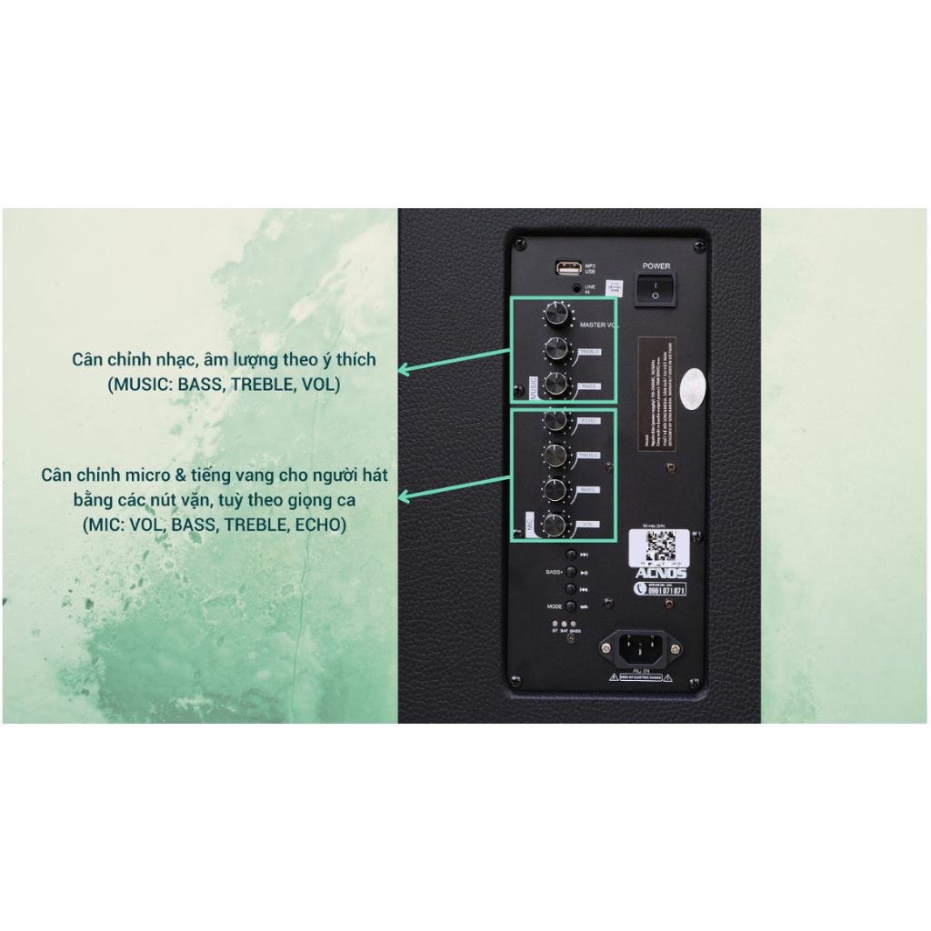 Dàn âm thanh di động xách tay ACNOS CS121