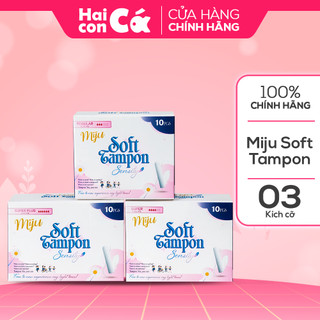 Băng vệ sinh dạng ống Soft Tampon Miju - siêu thấm hút, khô thoáng tới 8h