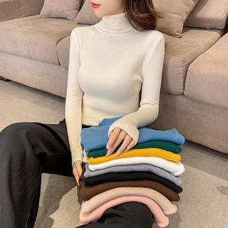 Áo len cổ lọ, áo dệt kim tay dài lông cừu hàng quảng châu cao cấp