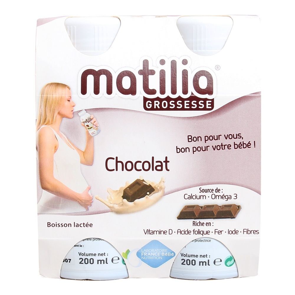Sữa bầu Matilia Vị Vani Socola Dâu Tây Bánh Quy Sữa Bầu Pha Sẵn Bổ Sung Dưỡng Chất Cho Bé (Lốc 4 hộp