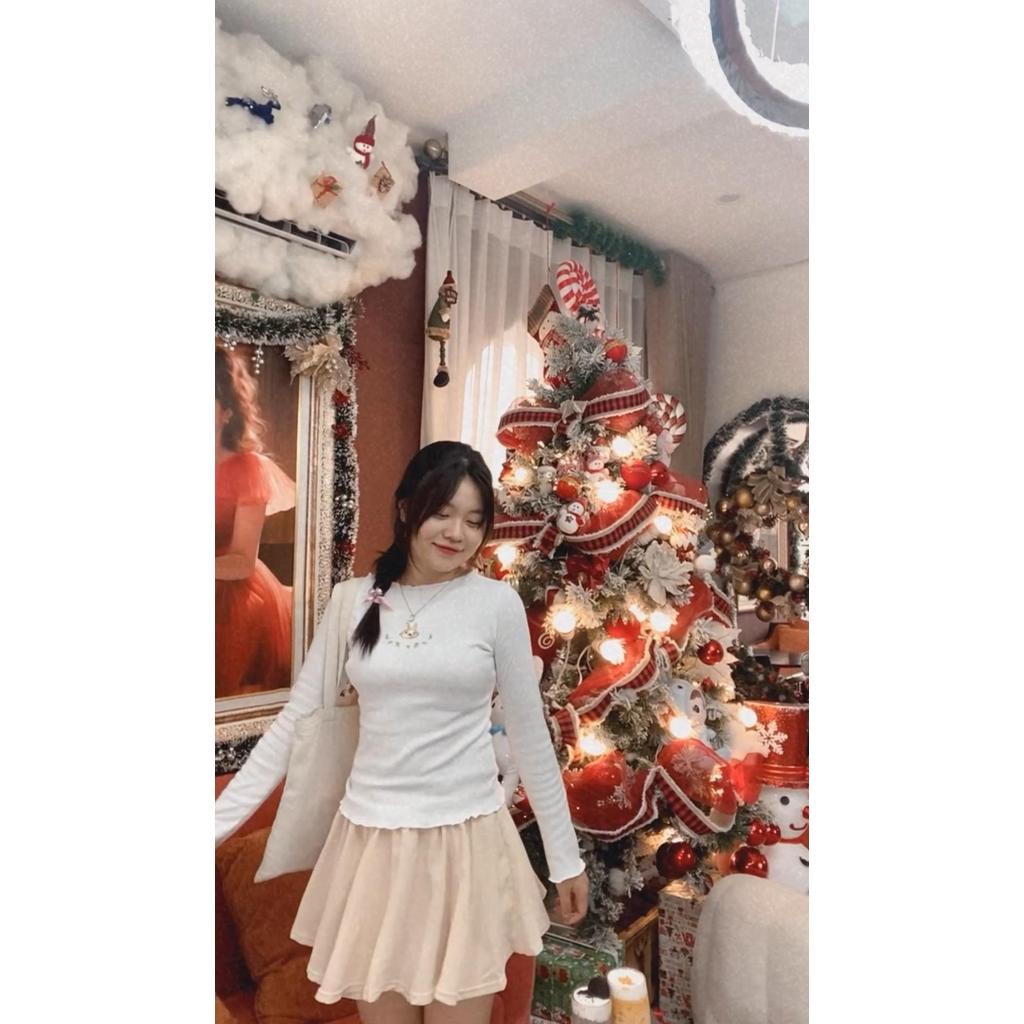 Áo thun tăm thêu thỏ hoa lá peonyb nữ - Phông body dáng ôm bánh bèo tiểu thư hotgirl phong cách cute hàn quốc đẹp