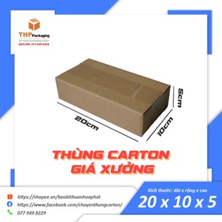 20x10x5 combo 100 hộp carton, thùng carton