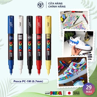 Bút sơn nước vẽ đa chất liệu uni posca pc-1m - ngòi