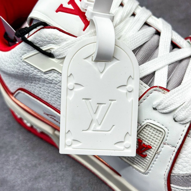 Siêu Phẩm Giày Thể Thao Sneaker L/V Trai.ner #54 Signa.ture White Red Trắng Đỏ Cao Cấp Ảnh Thật Giày Lv trainer lai au