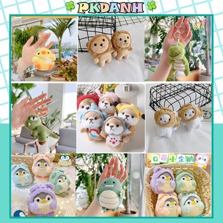 Móc khóa thú nhồi bông, móc chìa khoá keychain khủng long gấu bông treo cặp túi xách balo