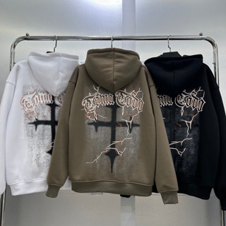 Áo khoác nam Hoodie Nỉ Bông Form Rộng Nữ mùa đông cặp đôi Unisex Dáng Oversize HÌNH IN THÁNH GIÁ SẤM SÉT KUNSHOP UNISEX