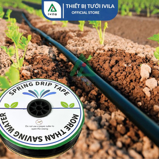 Cuộn 1000m Ống tưới nhỏ giọt IVILA 16mm dày 0.2mm khoảng cách lỗ 10cm/15cm/20cm, Dây tưới nhỏ giọt