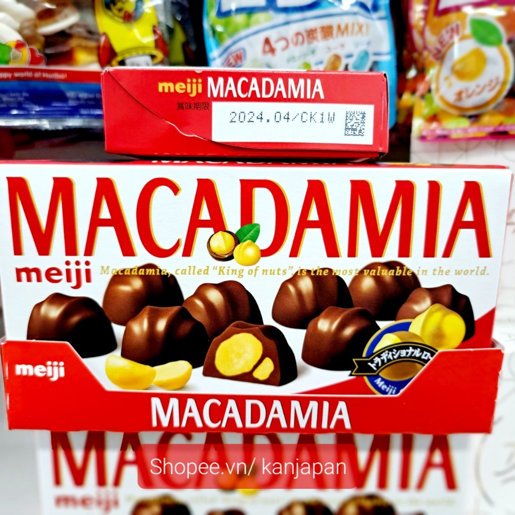 Socola Macadamia chocolate Meiji 64g nội địa Nhật Bản | Kanjapan | 4902777006284