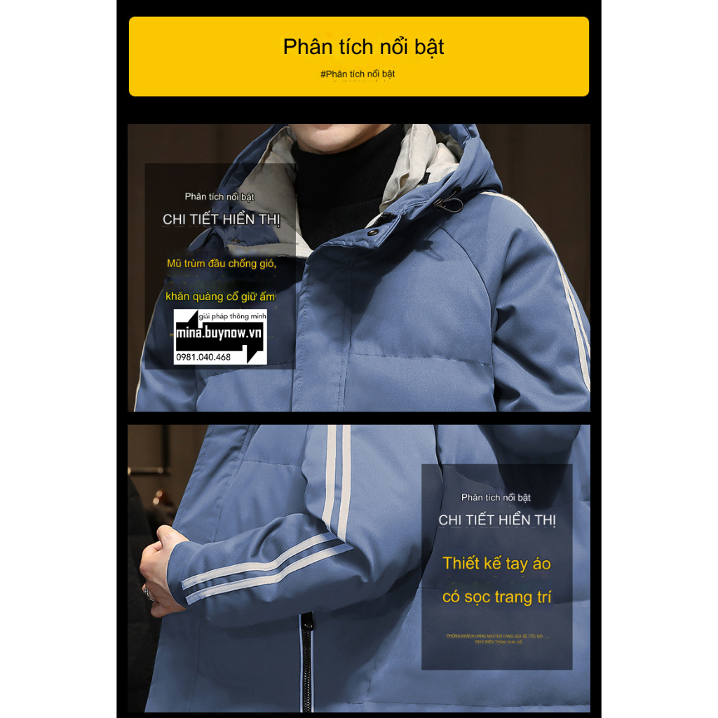 Áo khoác cotton nam đặc biệt giảm giá mùa đông dày thời thượng
