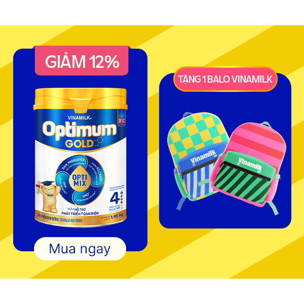 Sữa bột Optimum Gold 4 - Hộp thiếc 1450g