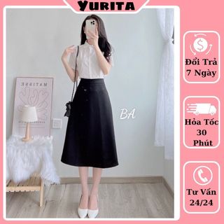Chân Váy Xoè Dài Qua Gối Chất Liệu Tuyết Mưa MSCV124