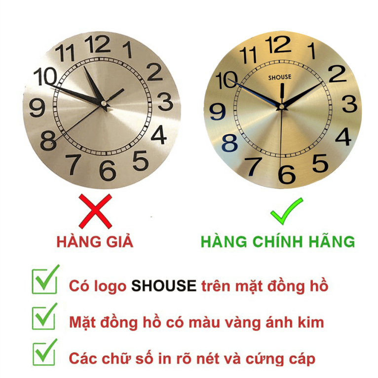 Đồng Hồ Treo Tường Trang Trí Phòng Khách Shouse DL118 kim trôi nghệ thuật kích thước cỡ lớn