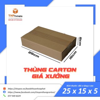 25x15x5 combo 100 hộp carton, thùng carton
