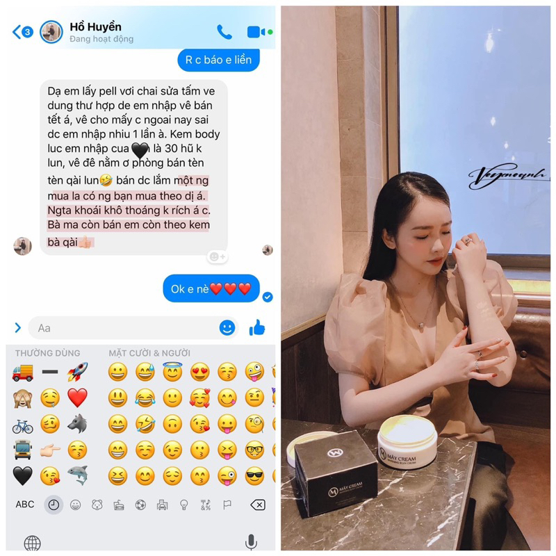 Kem Body Mây Cream - Kem Body Thanh Mây Chính Hãng