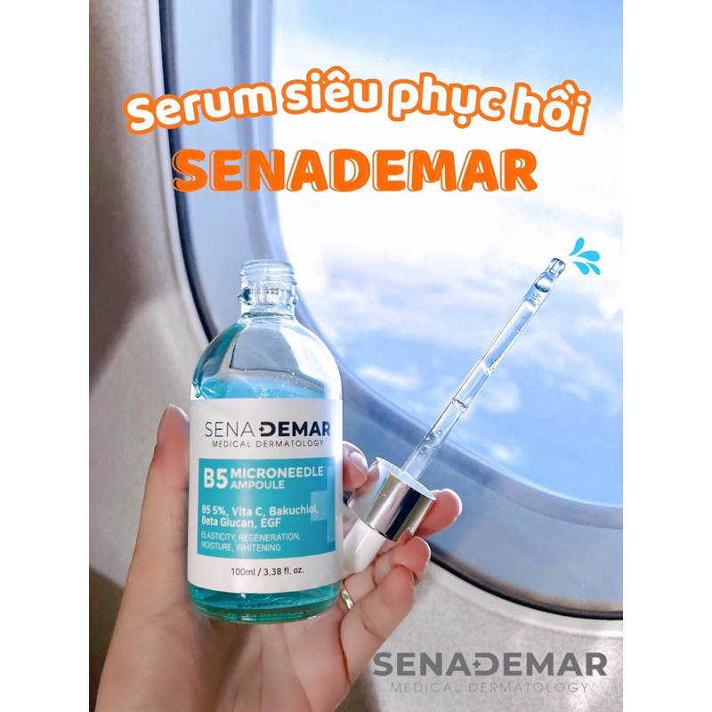 Serum B5 Senademar B5 microneedle ampoule hạn 2026 dưỡng trắng cấp ẩm khoá căng bóng phục hồi