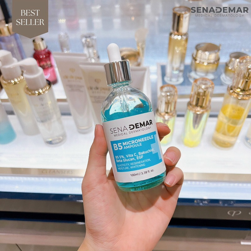 Serum B5 Senademar B5 microneedle ampoule hạn 2026 dưỡng trắng cấp ẩm khoá căng bóng phục hồi