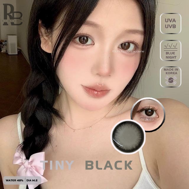 RUBY EYES Kính Áp Tròng Mẫu Đen Tiny Black SIlicone HydroGel Ruby Eyes, Lens ONLY 0 ĐỘ Ruby Eyes Contact Lens