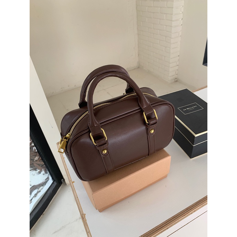 Túi Đeo Chéo Nữ Da Pu Màu Nâu, Đen Phong Cách Hàn Quốc Mới 2023 - Mã T018