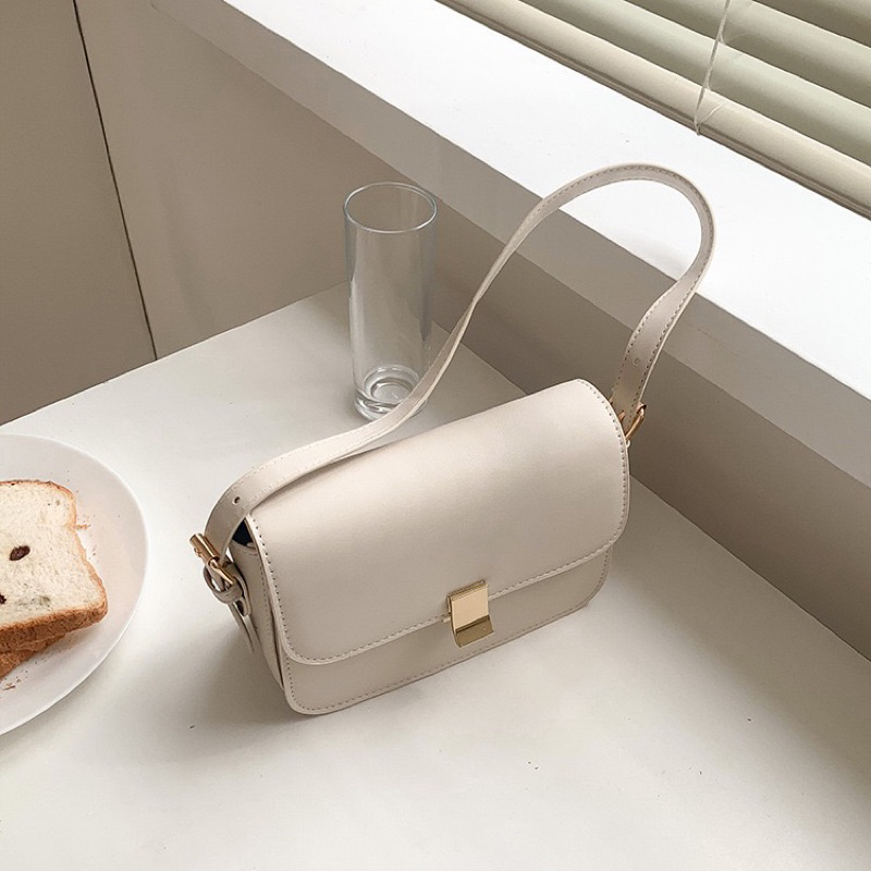 Túi Đeo Chéo, Túi Đeo Vai Nữ Da PU Màu Trắng, Nâu Mới 2023 - Mã T015