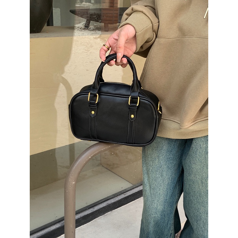 Túi Đeo Chéo Nữ Da Pu Màu Nâu, Đen Phong Cách Hàn Quốc Mới 2023 - Mã T018