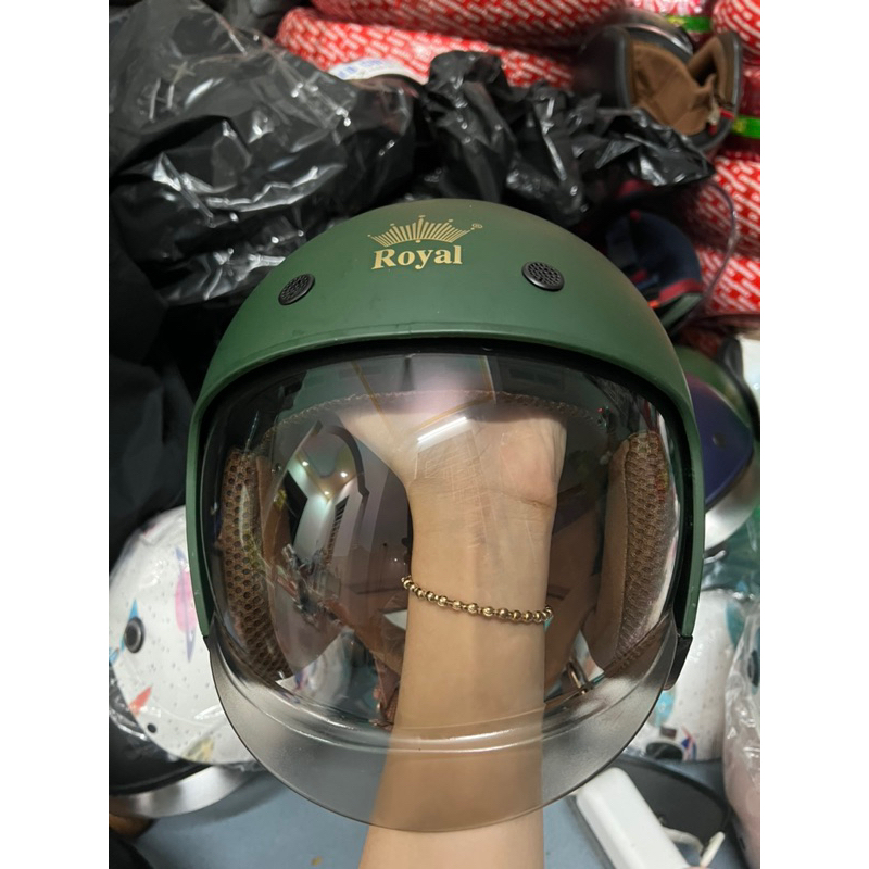 Nón bảo hiểm royal kính âm m139 đã qua sử dụng- ảnh chụp thật