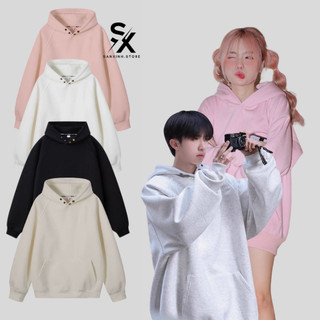 Áo khoác hoodie trơn local brand Clownz Basic nỉ bông unisex nam nữ form rộng có mũ  Sanxinh9022