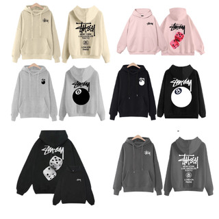 Áo hoodie Stussy nỉ bông cooton dày dặn nam nữ mũ 2 lớp zip basic form rộng unisex hàng loại 1 chuẩn form đầy đủ màu