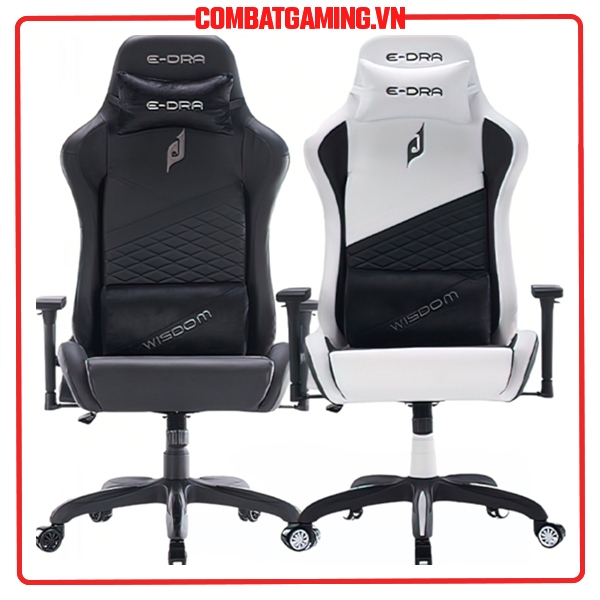 Ghế Gaming Big Size E-DRA Wisdom EGC231 Black & White Hàng Chính Hãng