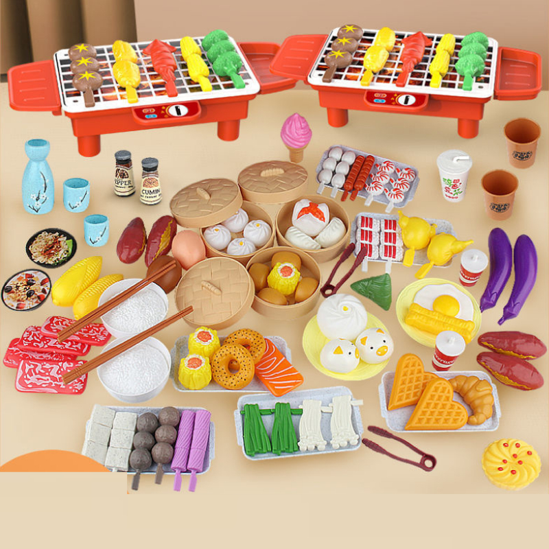 Đồ Chơi 106 Chi Tiết Các Món Ăn BBS, Bánh Bao, Pizza, Đồ Chơi Bếp Nấu Ăn Cho Trẻ Em, Bé Trai, Bé Gái