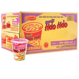 Mì ly handy hảo hảo tôm chua cay - thùng 24 cốc