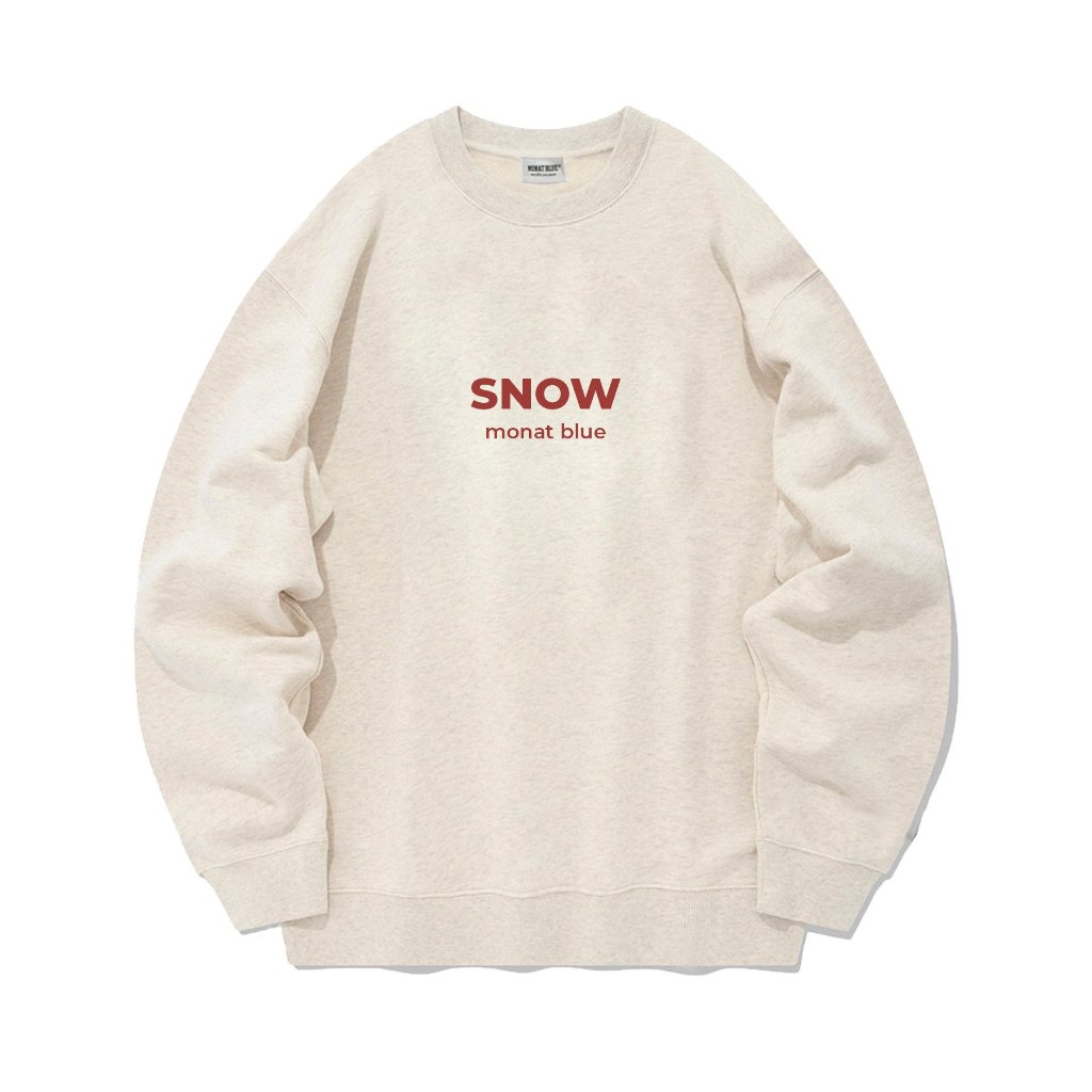 MONAT BLUE SNOW - Áo Sweater nỉ bông 100% cotton unisex