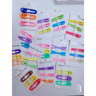 Vĩ 3 kẹp tóc màu pastel kẹo ngọt ngào dễ thương