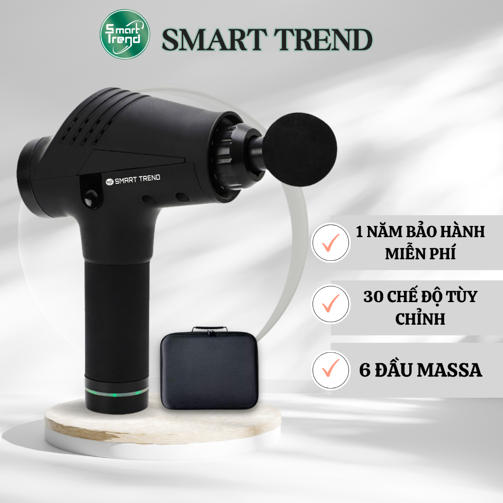 Máy massage cầm tay đấm lưng cỡ lớn thiết kế mạnh mẽ 6 đầu 30 chế độ cao cấp Smartrend MSCL03