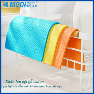  Khăn Lau Đa Năng Giẻ Lau Nhà Bếp Bột Gỗ Nén MODI SOLAR Gói 3 Cái Nhiều Màu Thấm Hút Nước Tốt 