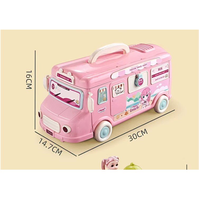 Đồ chơi Xe buýt ngôi nhà búp bê Xinh xắn nhiều chi tiết