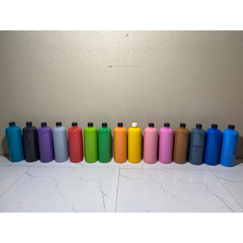 Màu tô tượng, màu BÓNG không cần xịt bóng, tô lên mọi chất liệu