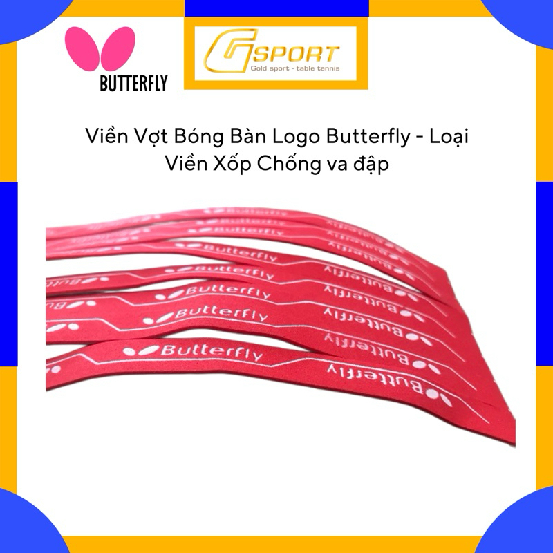 Viền Vợt Bóng Bàn Logo Butterfly ( Viền Xốp ) - Viền Xốp Chống Va Đập