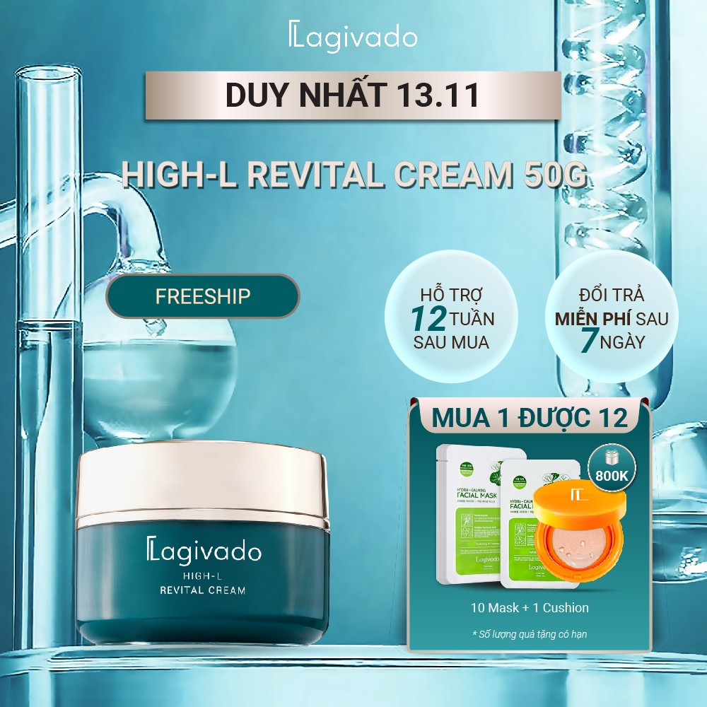 Kem dưỡng mờ thâm nám, đốm nâu Lagivado High-L Revital Cream với Fragaria vesca 51,4% - 50 g