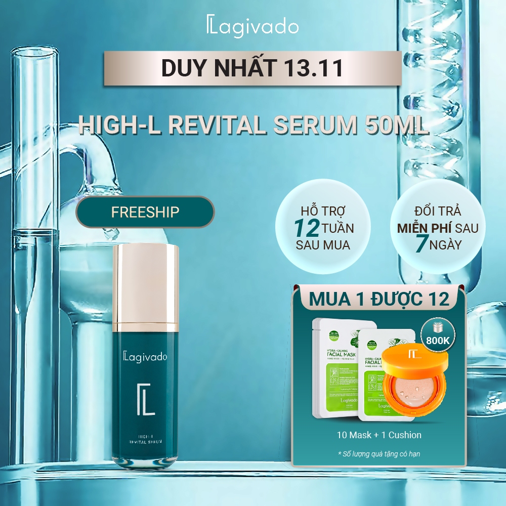 Serum dưỡng trắng da, giảm nếp nhăn và rạng rỡ Lagivado High - L Revital - 50ml