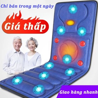 Nệm massage toàn thân nikio- Nệm massage toàn thân đèn hồng ngoại cao cấp với 9 điểm rung JB-618A