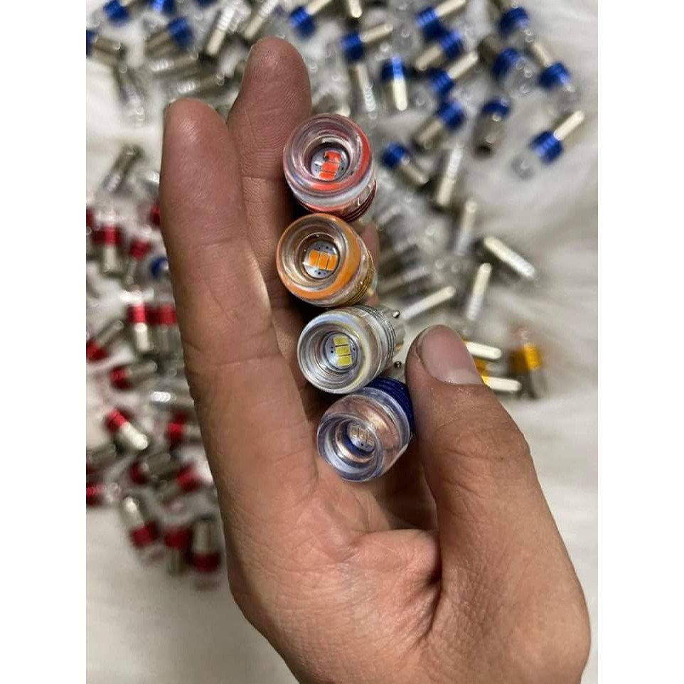 Bóng xi nhan led 1 tim, 2 tim ô tô, xe máy