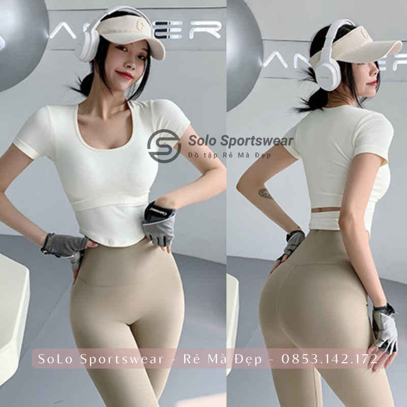 Áo Thun Croptop Ôm Body 𝐂𝐎́ 𝐌𝐔́𝐓 Thể Thao Nữ Tập Gym Yoga Thun Softy Siêu Thoáng Mát Tôn Dáng GYMSTORE 6837