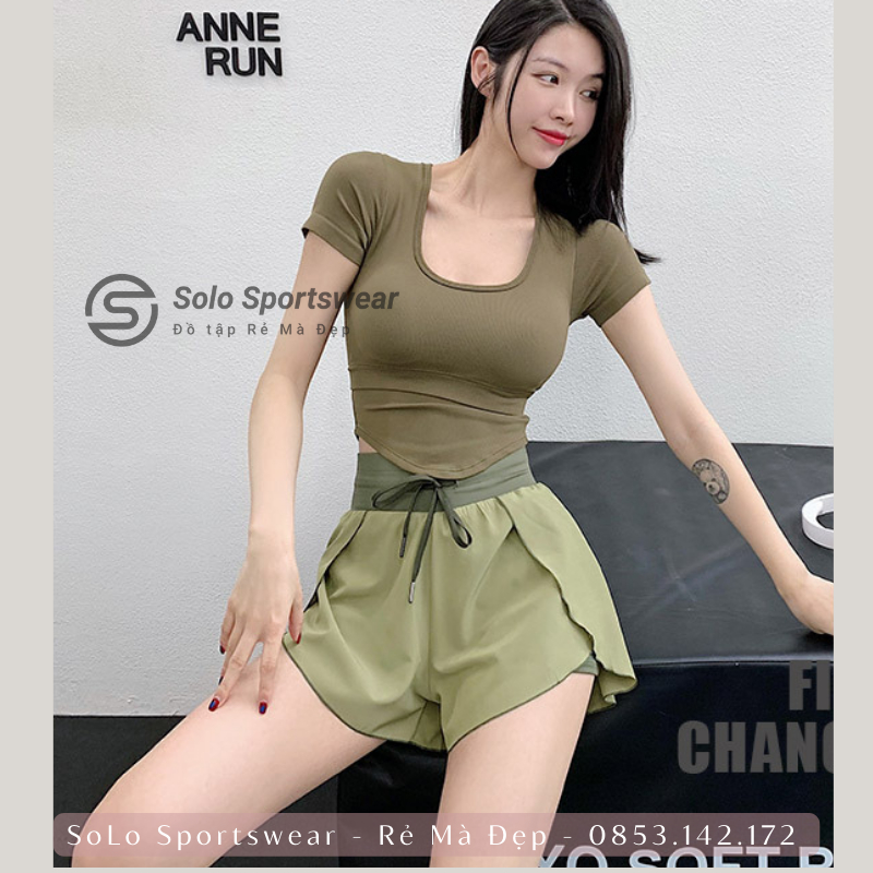 Áo Thun Croptop Ôm Body 𝐂𝐎́ 𝐌𝐔́𝐓 Thể Thao Nữ Tập Gym Yoga Thun Softy Siêu Thoáng Mát Tôn Dáng GYMSTORE 6837